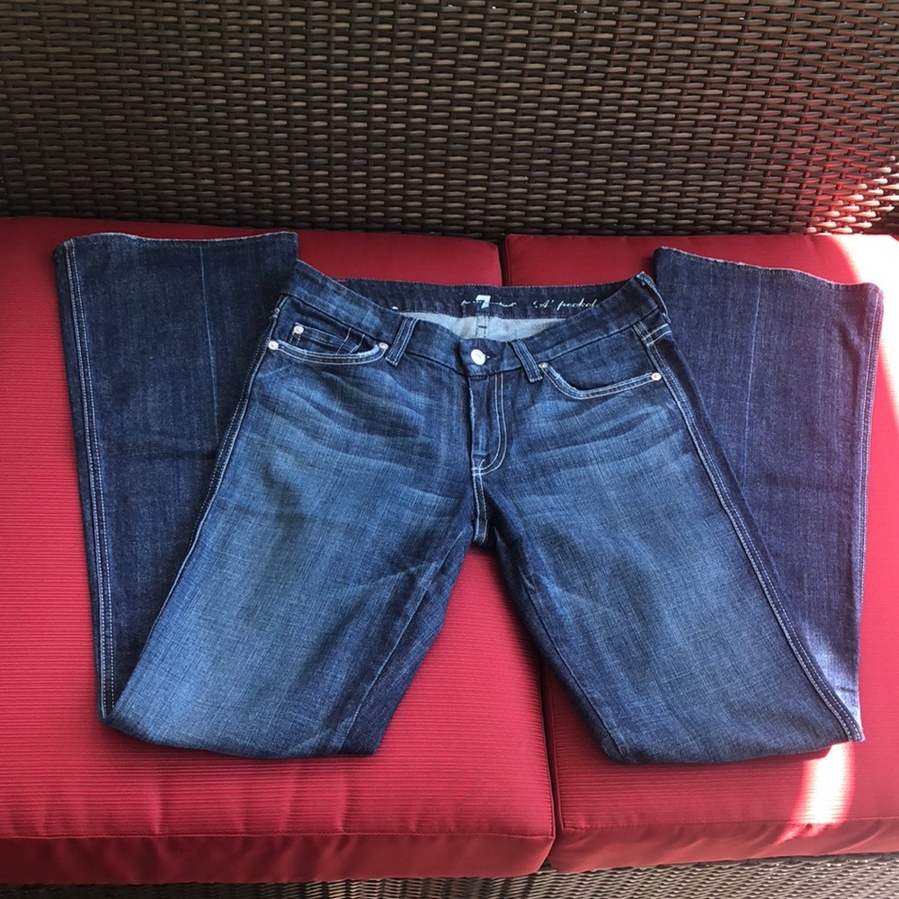 7 For All Mankind A Pocket Flare, size 28